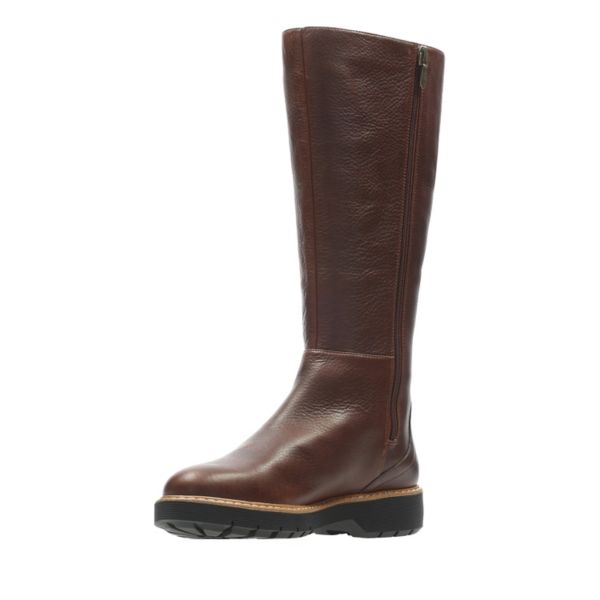 Clarks Womens Korik Sky GORE-TEX Knee High Boots Brown | UK-2305968